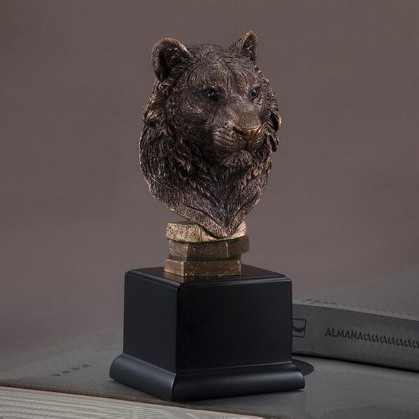 Tiger Bust Sculptural Portrait Bust Head Artwork Decorative Award